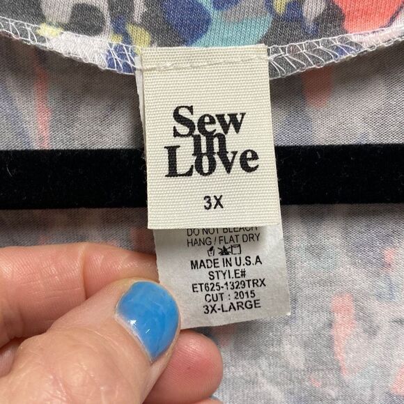 Sew in Love Multi Ruffle Sleeve Top Size 3X NEW - Picture 3 of 5